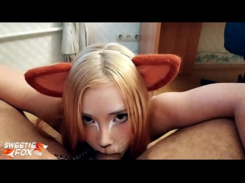 ❤️ Kitsune anameza mboo na kumeza mdomoni Video ya ngono ️❤